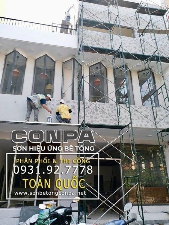 Cách làm sơn hiệu ứng bê tông Cách làm sơn hiệu ứng bê tông