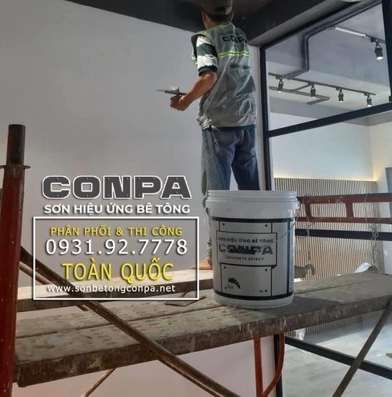 Cách làm sơn hiệu ứng bê tông Cách làm sơn hiệu ứng bê tông