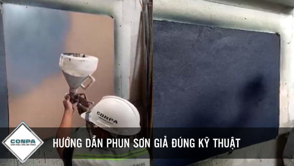 Quy trình phun sơn giả đá đúng kỹ thuật Quy trình phun sơn giả đá đúng kỹ thuật