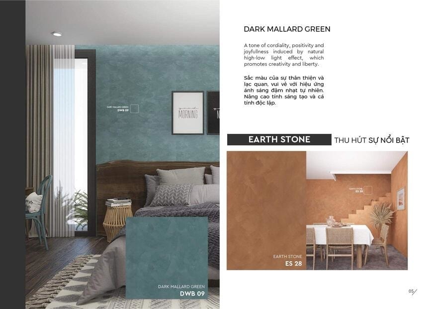 Catalogue Sơn Hiệu ứng bê tông 2023 và xu hướng màu sơn bê tông 2023