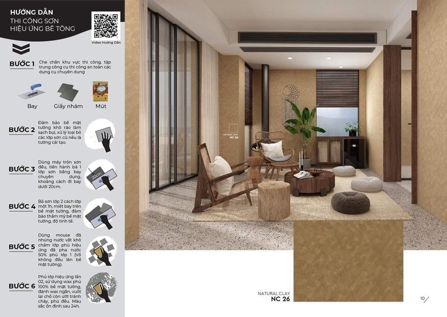 Catalogue Sơn Hiệu ứng bê tông 2023 và xu hướng màu sơn bê tông 2023