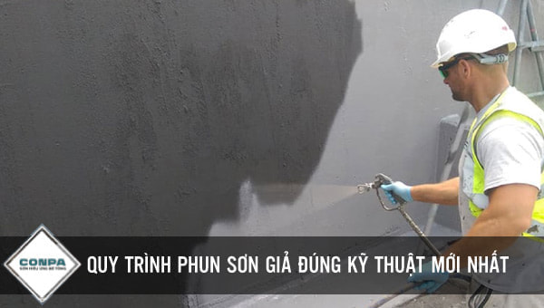Quy trình phun sơn giả đá đúng kỹ thuật mới nhất Quy trình phun sơn giả đá đúng kỹ thuật mới nhất
