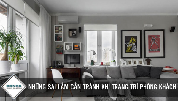 Nhung Sai Lam Can Tranh Khi Trang Tri tuong Phong Khach