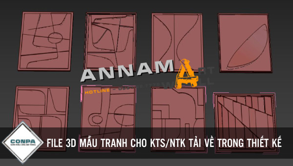 file 3d mau tranh cho kts ntk